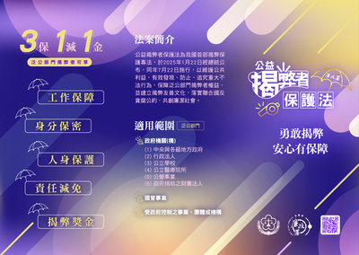 【宣導】公益揭弊者保護法圖片