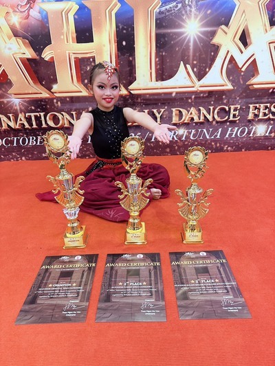 🎊🎊恭喜3年11班許又心小朋友，參加 Ahlan International Belly Dance Festival Vietnam 2025 舞蹈大賽 - 奪得各項佳績!!圖片